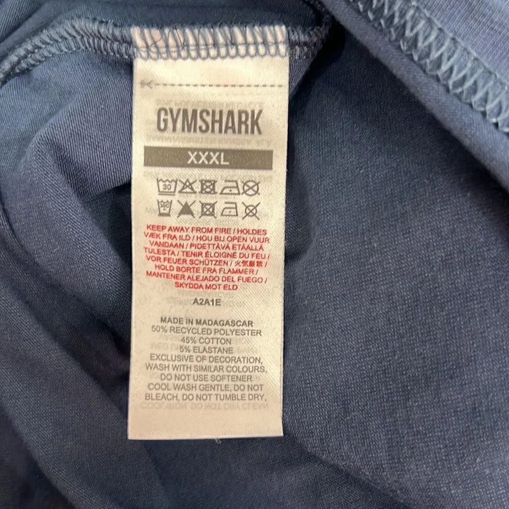 Gymshark Navy Blue Tank with logo. Size XXXL NWT